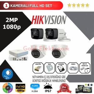 Hikvision 4'lü Set 2 Mp 1080p Hd Kamera Sistemi
